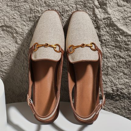 FemmeLuxe™ – Sandales Femme Plates Fermées Devant