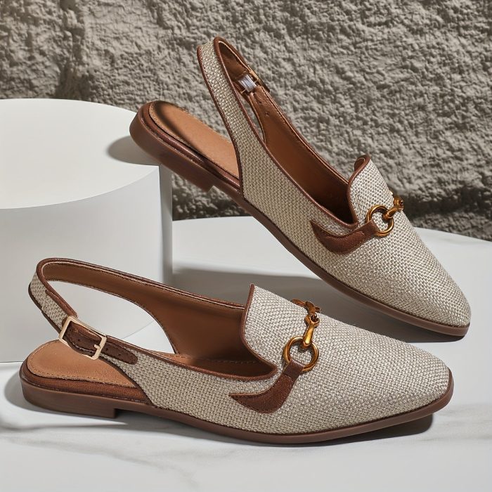 FemmeLuxe™ – Sandales Femme Plates Fermées Devant