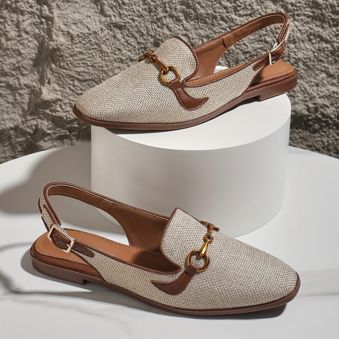 FemmeLuxe™ – Sandales Femme Plates Fermées Devant