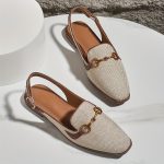FemmeLuxe™ – Sandales Femme Plates Fermées Devant