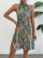 Florialya™ – Robe Bohème Chic à Fleurs Sans Manche et Plissée pour Été