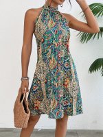 Florialya™ – Robe Bohème Chic à Fleurs Sans Manche et Plissée pour Été