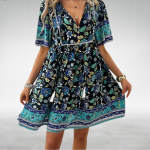 FLORE™ – Robe Femme Bohème Chic Imprimé Floral Légère et Élégante-4