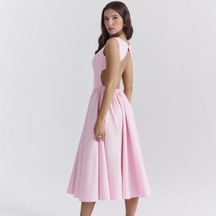 Wolff™ – Robe Midi Femme Chic A-Line Confortable pour Occasions Élégantes-5